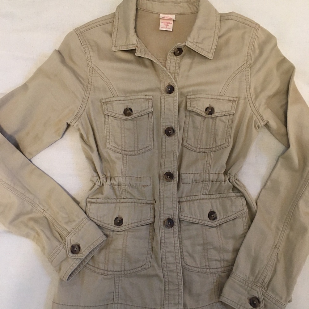 MOSSIMO SUPPLY CO  Shirt / Jacket Khaki Tan Cotton SMALL Washable